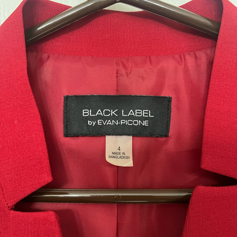 Evan Picone Red Blazer with Gold Accents - Picture 3 of 4